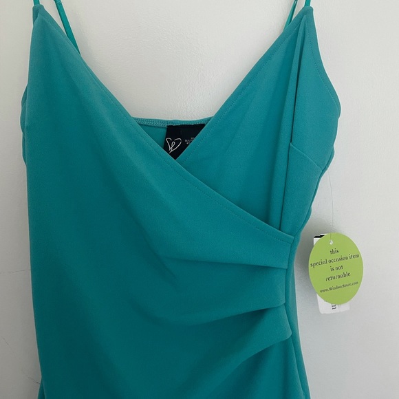 High slit wrap prom dress - Picture 2 of 5